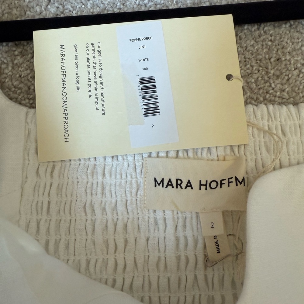 Mara Hoffman Jini White Textured Top - Picture 5 of 7